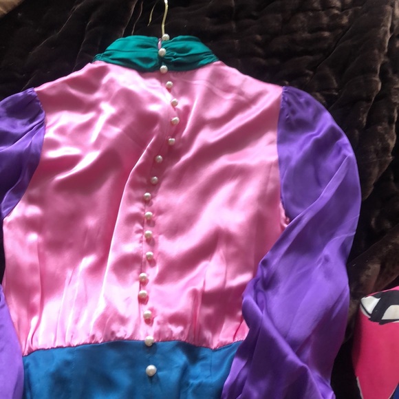 Olivia Rubin Gwen color blocked multi color long sleeve maxi dress US 2 NWT - Picture 9 of 9